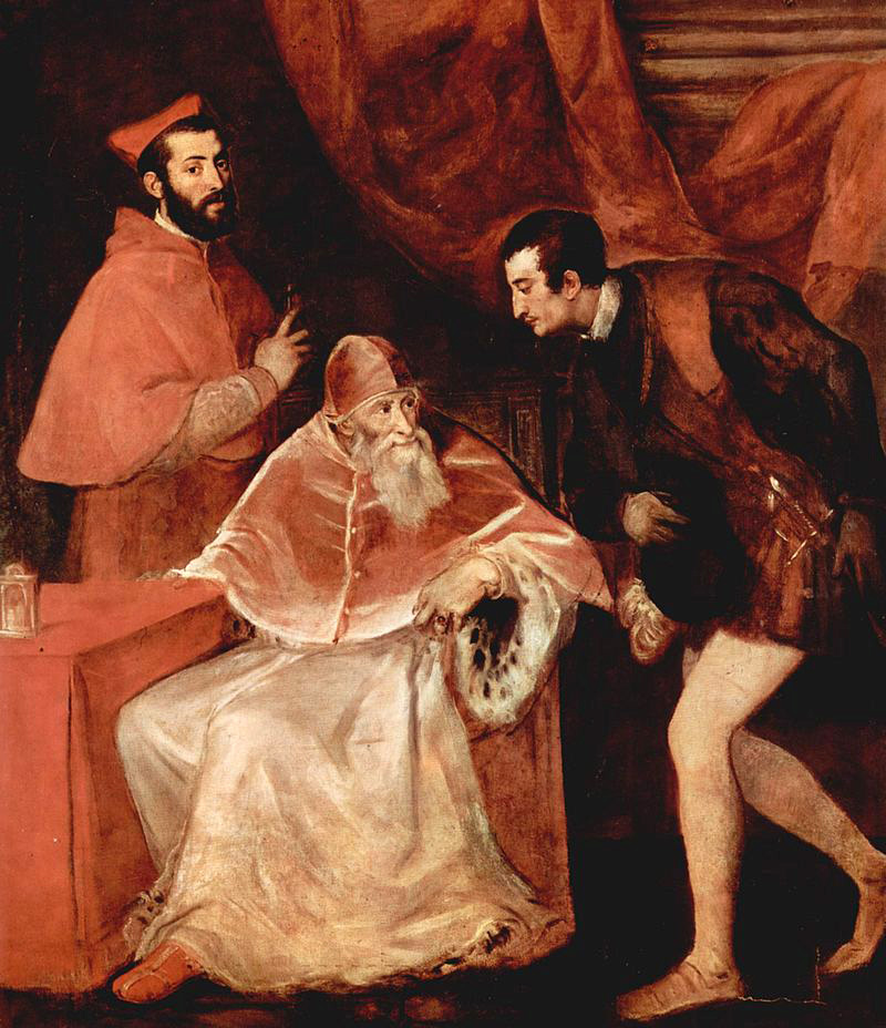 paul three with cardinal alessandro farnese and duke ottavio farnese